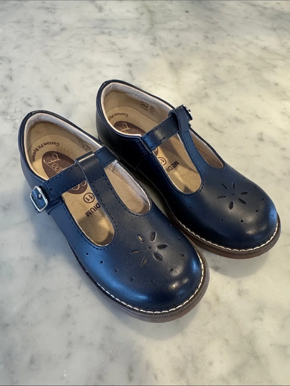 Footmates Navy T-Strap Mary Jane Shoes